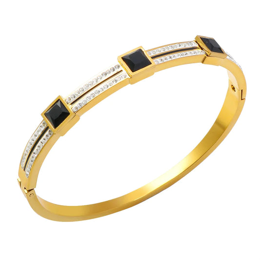 Bracelete Charme Moderno Banhado em Ouro 18K